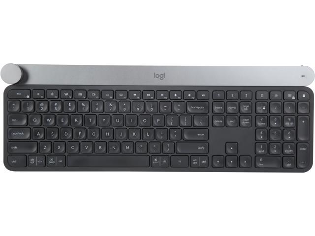 Logitech Craft Advanced Wireless Keyboard with Creative Input Dial and Backlit Keys, Dark grey and aluminum photo